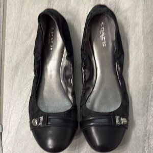 Coach Black Leather Women's Flats size 8.5